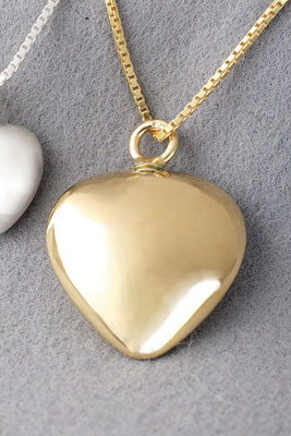 Asche-Medaillon Herz Gold